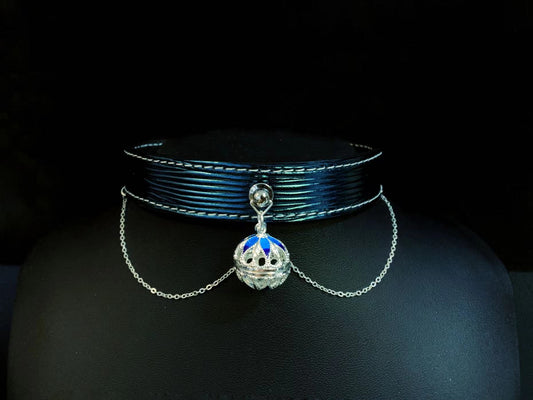 Leather Hand-made Collar [Blue Dream]