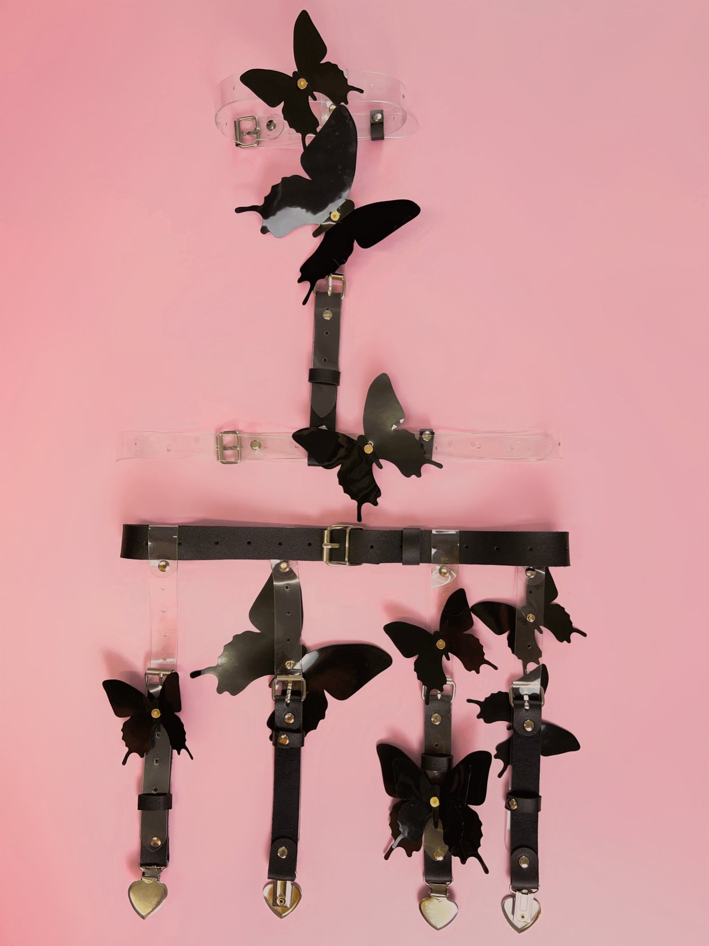 [Cupid] Body Bondage/Stocking Dark Butterfly with Transparent Straps