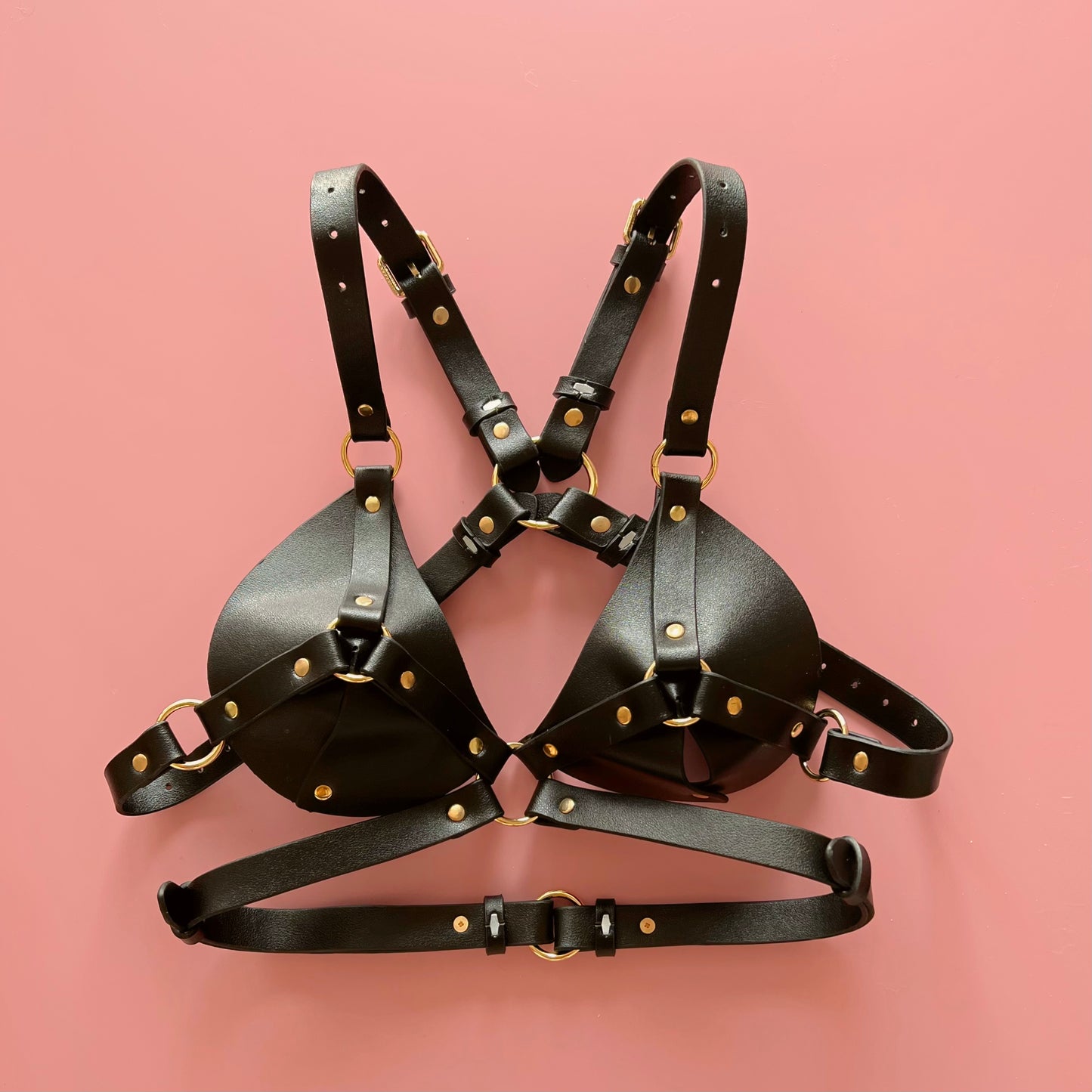[Fatale Assassin] Handcrafted Italian Leather Harness Body Bondage Set