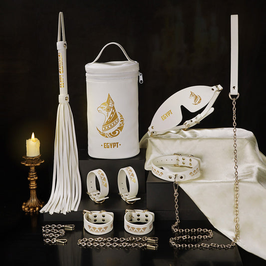 Discipline and Control White Bondage Kit (Six-In-ONE)Egypt - Egyptian Cat Edition